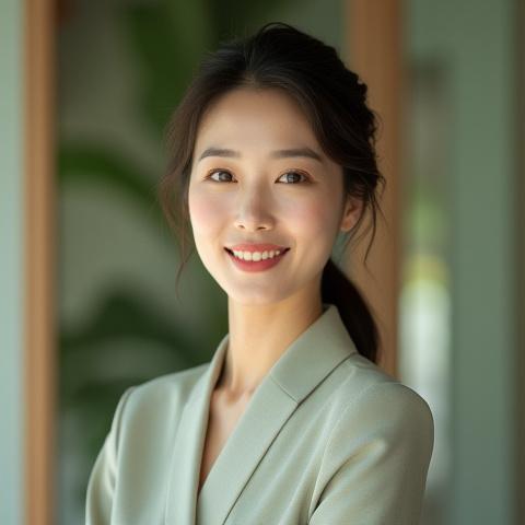 청춘 만개 대표의 따뜻하고 인자한 미소를 짓고 있는 사진