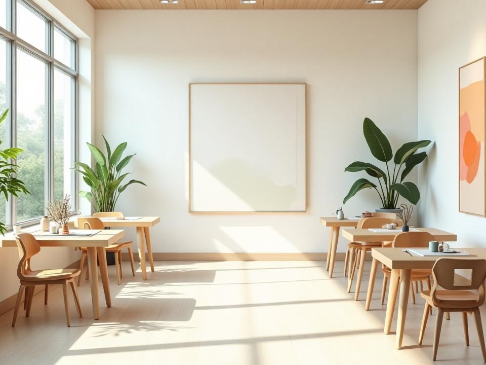 강남 본사 아트테라피 스튜디오의 밝고 아늑한 전경