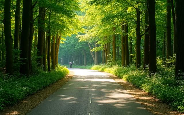 서울 안산 자락길의 완만한 숲길