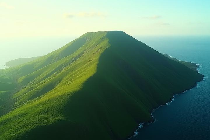 제주 오름 정상에서 바라본 풍경